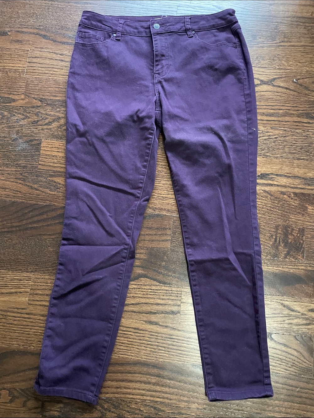 Artisan Women's Skinny Stretch Pants in Deep Purple Size 12